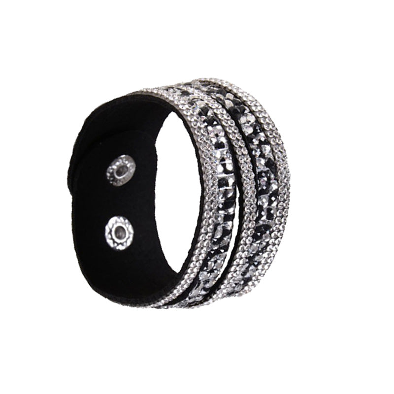 Bling bling läderarmband