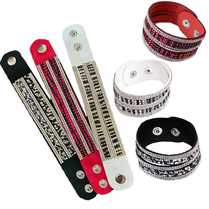 Bling bling läderarmband