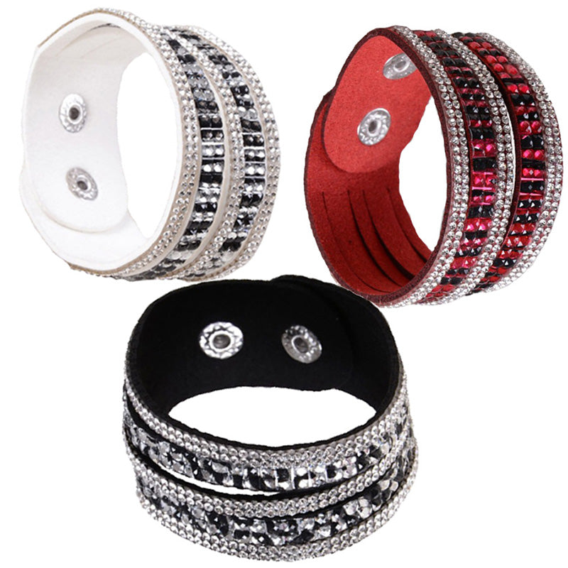 Bling bling läderarmband