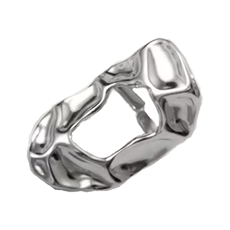 Rostfri stål ring som är geometrisk oregelbunden