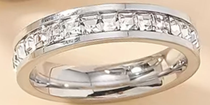 Rostfritt stål strass ringar