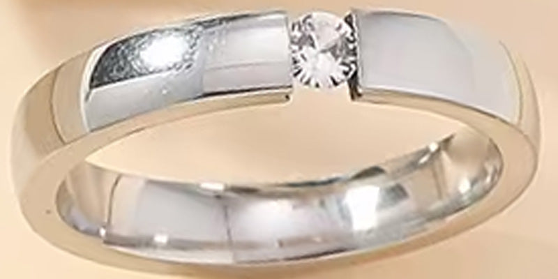 Rostfritt stål strass ringar