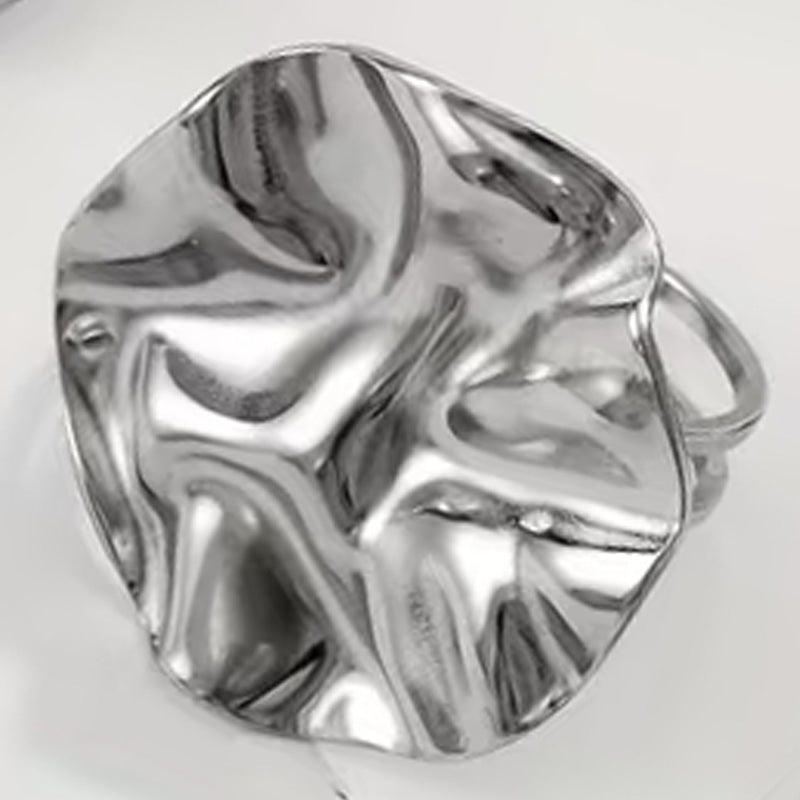 Rostfritt stål ring geometrisk oregelbunden