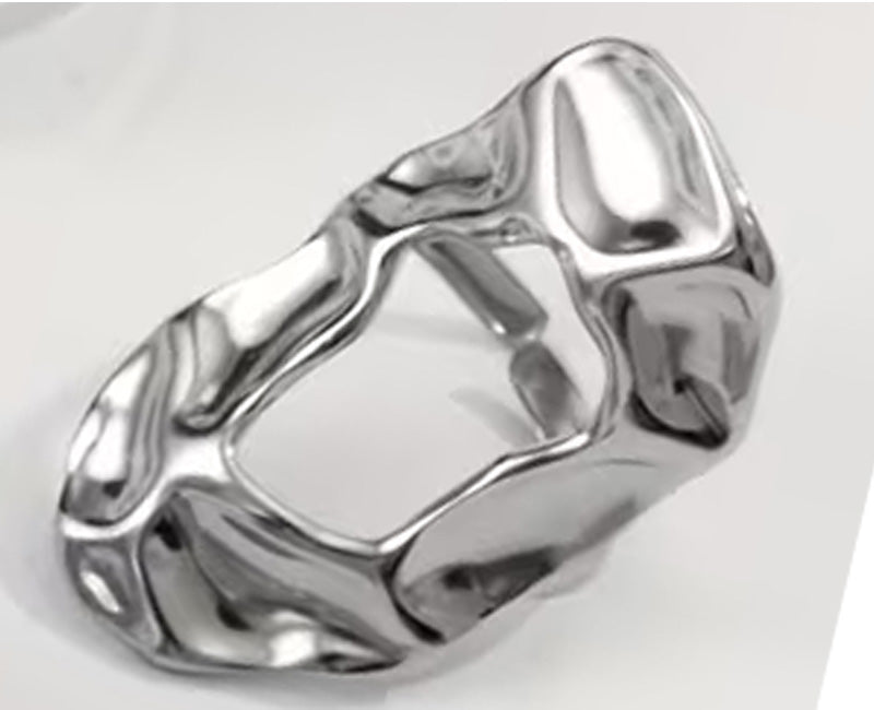 Rostfritt stål ring geometrisk oregelbunden
