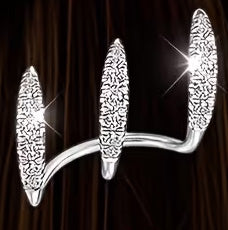 Silverfärgade Bling Örhängen, 1 Par