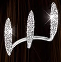 Silverfärgade Bling Örhängen, 1 Par