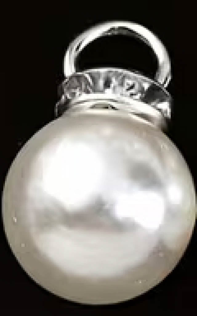 8 mm Vita Glansiga Akryl Runda Pärlor med Gnistrande Strass